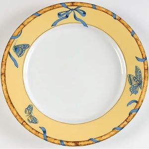 Lynn Chase Butterfly Bamboo Dinner Plate 10 3/4", Discontinued